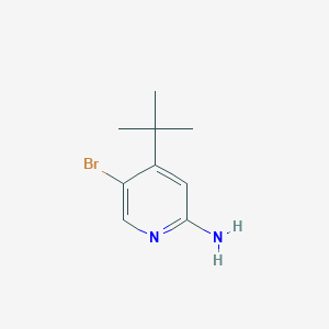 molecular formula C9H13BrN2 B8385012 5-Bromo-4-tert-butyl-pyridin-2-ylamine 