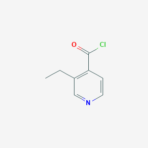 molecular formula C8H8ClNO B8385020 3-Ethyl isonicotinic acid chloride 