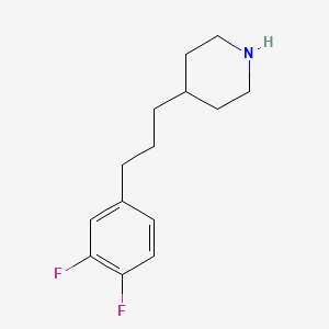 molecular formula C14H19F2N B8385031 4-(3-(3,4-Difluorophenyl)propyl)piperidine 