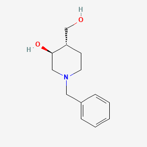 molecular formula C13H19NO2 B8385078 (3S,4S)-1-benzyl-4-(hydroxymethyl)piperidin-3-ol 