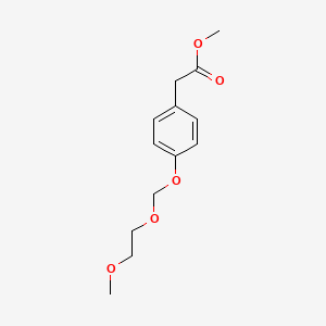 molecular formula C13H18O5 B8385084 [4-(2-Methoxy-ethoxymethoxy)-phenyl]-acetic acid methyl ester 