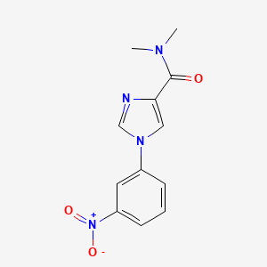 molecular formula C12H12N4O3 B8385088 1-(3-Nitro-phenyl)-1H-imidazole-4-carboxylic acid dimethylamide 