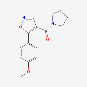 molecular formula C15H16N2O3 B8385097 5-(4-Methoxyphenyl)-4-(pyrrolidin-1-ylcarbonyl)isoxazole 