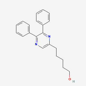 molecular formula C21H22N2O B8385109 5,6-Diphenyl-2-(5-hydroxypentan-1-yl)pyrazine 