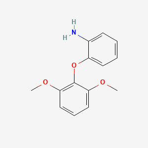molecular formula C14H15NO3 B8385117 2-(2,6-Dimethoxyphenoxy)aniline 