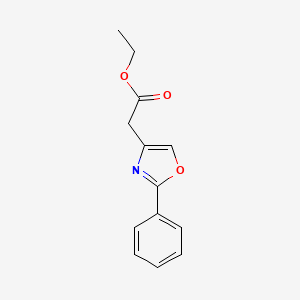 molecular formula C13H13NO3 B8385129 Ethyl (2-phenyl-1,3-oxazol-4-yl)acetate CAS No. 84446-03-7