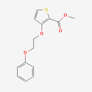 molecular formula C14H14O4S B8385216 Methyl 3-(2-phenoxyethoxy)thiophene-2-carboxylate 