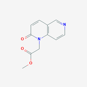 molecular formula C11H10N2O3 B8385239 methyl 2-(2-oxo-1,6-naphthyridin-1(2H)-yl)acetate 
