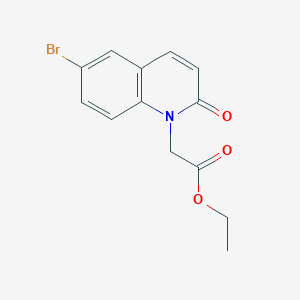 molecular formula C13H12BrNO3 B8385247 ethyl 2-(6-bromo-2-oxoquinolin-1(2H)-yl)acetate 