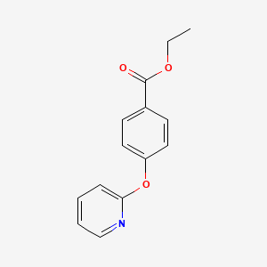 molecular formula C14H13NO3 B8385280 2-(4-Ethoxycarbonylphenoxy)pyridine 