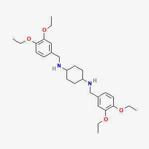 molecular formula C28H42N2O4 B8385309 Rel-(1R,4R)-N1,N4-bis(3,4-diethoxybenzyl)cyclohexane-1,4-diamine 