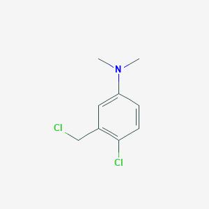 molecular formula C9H11Cl2N B8385330 2-Chloro-5-dimethylaminobenzyl chloride 