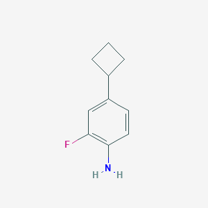molecular formula C10H12FN B8385335 4-Cyclobutyl-2-fluoroaniline 