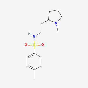 molecular formula C14H22N2O2S B8385342 N-(2-(1-Methyl-pyrrolidin-2-yl)ethyl)4-toluenesulfonamide 