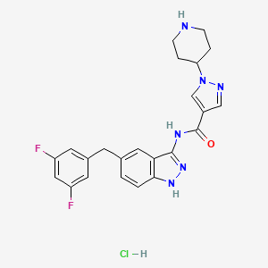N-[5-(3,5-difluorobenzyl)-1H-indazol-3-yl]-1-(piperidin-4-yl)-1H-Pyrazole-4-carboxamide hydrochloride