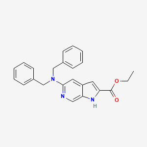 ethyl 5-(dibenzylamino)-1H-pyrrolo[2,3-c]pyridine-2-carboxylate
