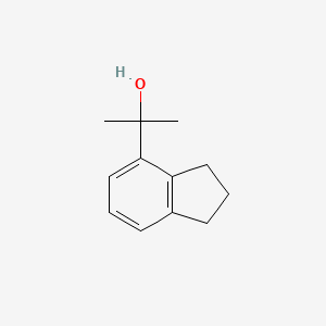 molecular formula C12H16O B8385395 4-(1-Hydroxy-1-methylethyl)indan 