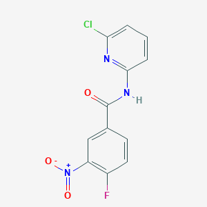 molecular formula C12H7ClFN3O3 B8385409 N-(6-chloro-pyridin-2-yl)-4-fluoro-3-nitro-benzamide 