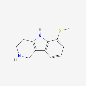 molecular formula C12H14N2S B8385413 6-(methylthio)-2,3,4,5-tetrahydro-1H-pyrido[4,3-b]indole 