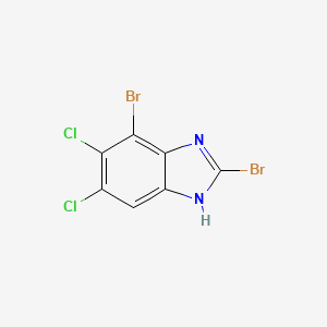 molecular formula C7H2Br2Cl2N2 B8385457 2,4-dibromo-5,6-dichloro-1H-benzimidazole 