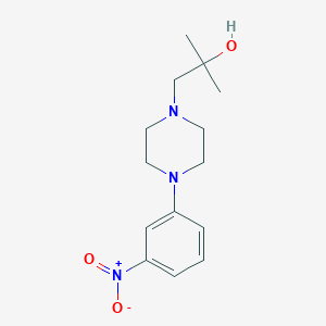 molecular formula C14H21N3O3 B8385464 2-Methyl-1-[4-(3-nitro-phenyl)-piperazin-1-yl]-propan-2-ol 