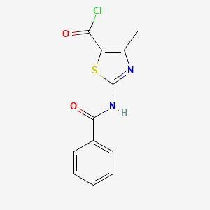 molecular formula C12H9ClN2O2S B8385468 2-Benzoylamino-4-methylthiazole-5-carbonyl chloride 