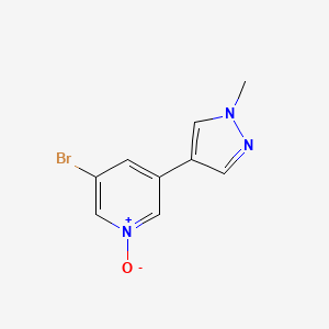 molecular formula C9H8BrN3O B8385469 3-bromo-5-(1-methyl-1H-pyrazol-4-yl)-pyridine 1-oxide 