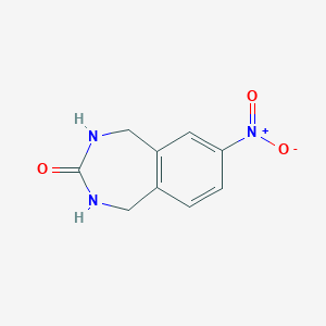 molecular formula C9H9N3O3 B8385628 7-Nitro-1,2,4,5-tetrahydro-benzo(e)(1,3)diazepin-3-one 