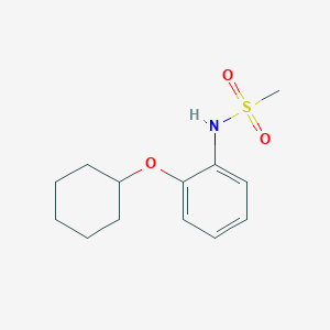 molecular formula C13H19NO3S B8385781 N-[2-(Cyclohexyloxy)phenyl]methanesulfonamide 