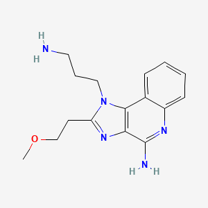 molecular formula C16H21N5O B8385796 1-(3-aminopropyl)-2-(2-methoxyethyl)-1H-imidazo[4,5-c]quinolin-4-amine 