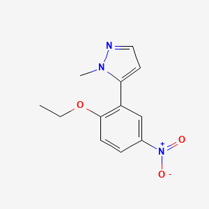 molecular formula C12H13N3O3 B8385812 5-(2-ethoxy-5-nitro-phenyl)-1-methyl-1H-pyrazole 
