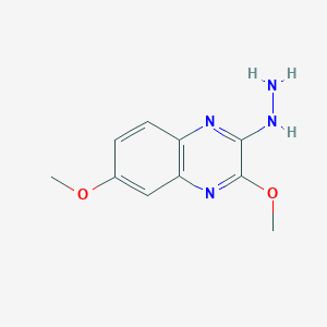 molecular formula C10H12N4O2 B8385822 3,6-Dimethoxy-2-hydrazinoquinoxaline 