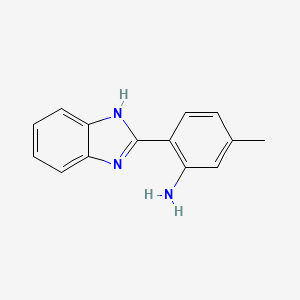 molecular formula C14H13N3 B8385829 2-(2-Amino-4-methylphenyl)benzimidazole 