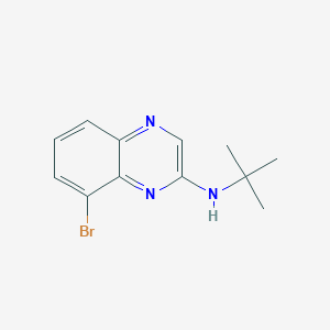molecular formula C12H14BrN3 B8385884 8-bromo-N-(tert-butyl)quinoxalin-2-amine 