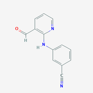 molecular formula C13H9N3O B8385898 2-(3-Cyanophenylamino)nicotinaldehyde 