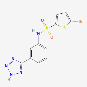 molecular formula C11H8BrN5O2S2 B8385919 5-Bromo-N-[3-(1H-tetrazol-5-yl)phenyl]thiophene-2-sulfonamide 