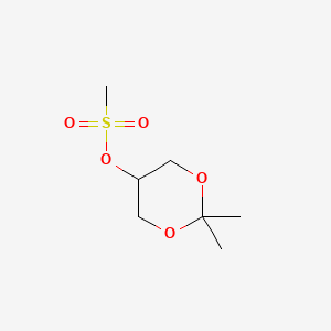 molecular formula C7H14O5S B8385926 2,2-Dimethyl-1,3-dioxan-5-yl methanesulfonate 