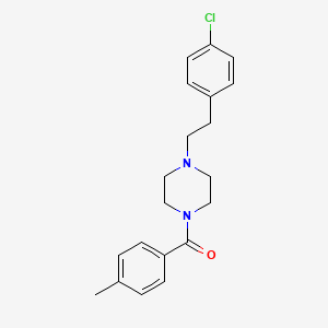 molecular formula C20H23ClN2O B8385927 1-[2-(4-Chlorophenyl)-ethyl]-4-(4-methylbenzoyl)-piperazine 