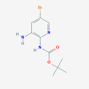 molecular formula C10H14BrN3O2 B8385985 Tert-butyl 3-amino-5-bromopyridin-2-ylcarbamate 