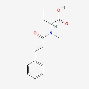 molecular formula C14H19NO3 B8386010 2-[Methyl(3-phenylpropanoyl)amino]butanoic acid 