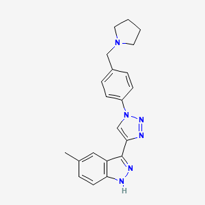 5-methyl-3-{1-[4-(pyrrolidin-1-ylmethyl)phenyl]-1H-1,2,3-triazol-4-yl}-1H-indazole