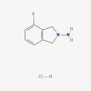 molecular formula C8H10ClFN2 B8386069 4-Fluoroisoindolin-2-amine hydrochloride 
