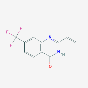 molecular formula C12H9F3N2O B8386098 2-Isopropenyl-7-trifluoromethyl-3h-quinazolin-4-one 