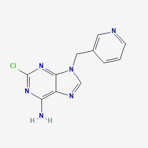 molecular formula C11H9ClN6 B8386166 2-Chloro-9-(3-pyridylmethyl)adenine 