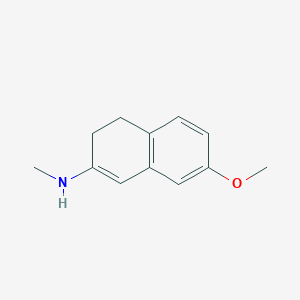 molecular formula C12H15NO B8386178 2-Methylamino-7-methoxy-3,4-dihydronaphthalene 