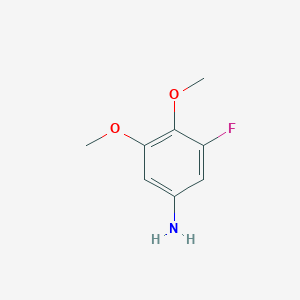 molecular formula C8H10FNO2 B8386322 3-Fluoro-4,5-dimethoxyaniline 