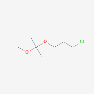 molecular formula C7H15ClO2 B8386332 1-Chloro-3-(1-methoxy-1-methylethoxy)-propane 