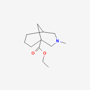 molecular formula C12H21NO2 B8386343 Ethyl 3-methyl-3-azabicyclo[3.3.1]nonane-1-carboxylate 