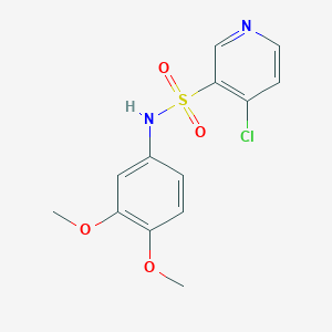 molecular formula C13H13ClN2O4S B8386556 4-chloro-N-(3,4-dimethoxyphenyl)pyridine-3-sulfonamide 