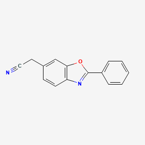 molecular formula C15H10N2O B8386585 2-Phenyl-6-benzoxazolylacetonitrile 